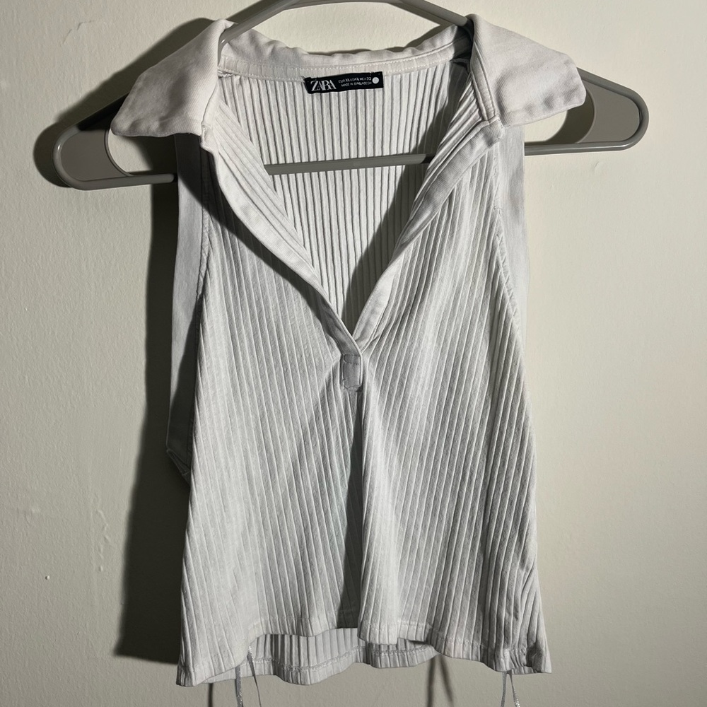 White Zara Crop Top
